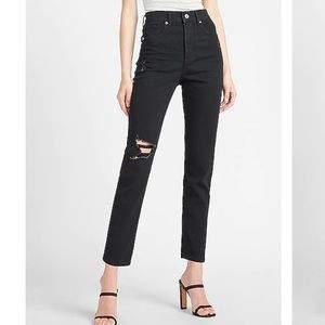 NWT Express Super High Waisted Black Slim Jeans 10